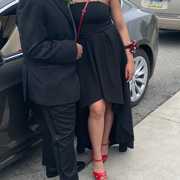 Women’s strapless High-low Dress - Picture 3 of 8